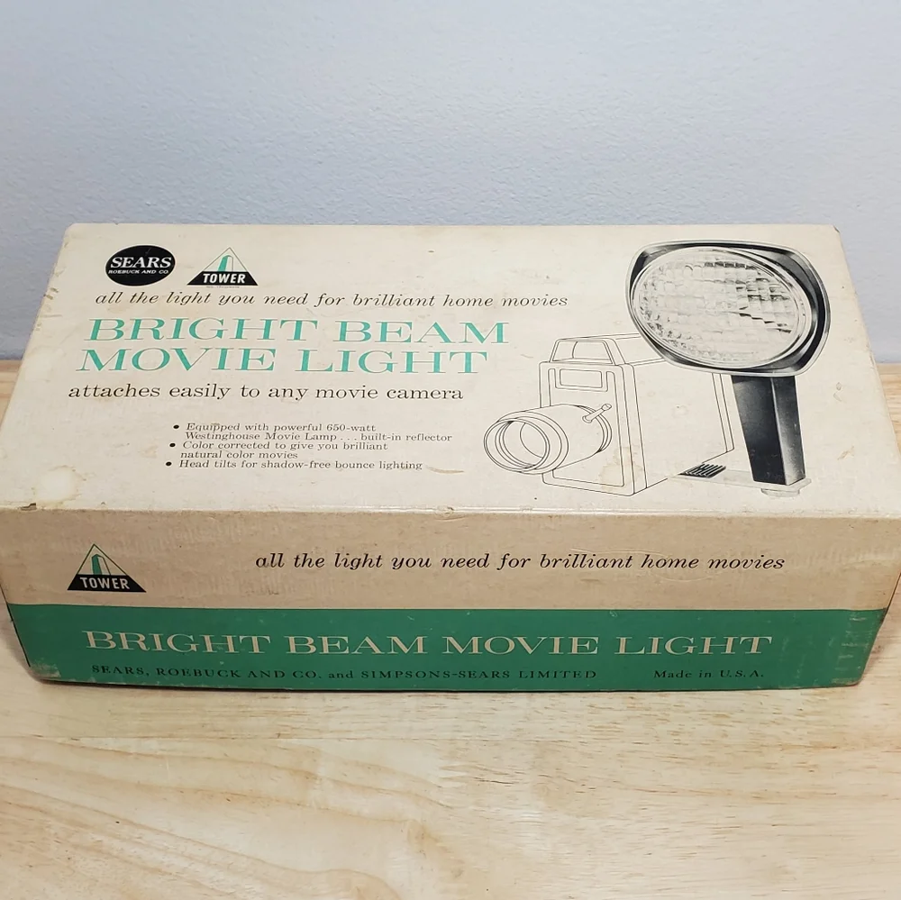 Vintage MCM Sears Bright Beam Movie Light